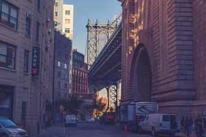 Bruggen van Dumbo: Een Iconisch Verbindingsspel tussen Brooklyn en ManhattanNew York 15 van FotoDennis.com | Werk op de Muur