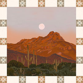 Southwest Desert Moon by Sophia Holgate