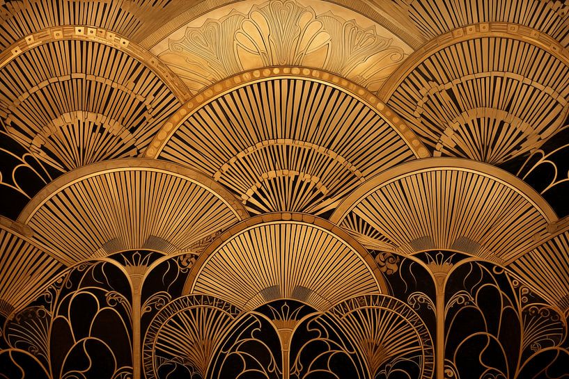 Motifs de l'éventail d'or par Whale & Sons