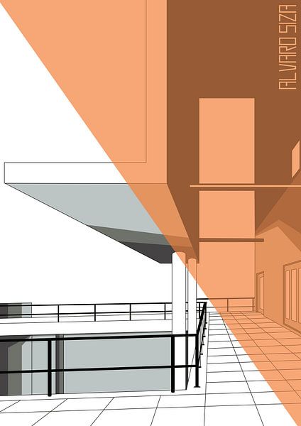 Alvaro Siza 6 - Triangle orange par TAAIDesign