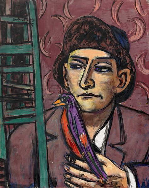 Max Beckmann - Homme à l'oiseau (1950) par Peter Balan
