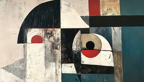 Abstracte half gezicht panorama