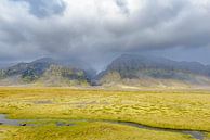Mountain landscape with a glacier in the distance in South Iceland by Sjoerd van der Wal Photography thumbnail