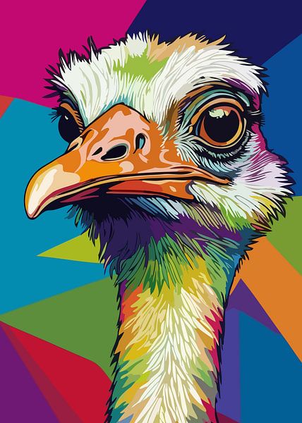 Ostrich Pop Art Style by MIROKKU
