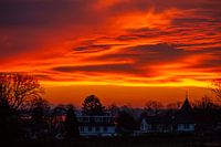 Vuurzee wolkendek boven Oosterbeek