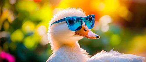 Eend met zonnebril - zomerpret