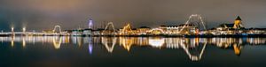 Kampen skyline avondzicht aan de IJssel van Sjoerd van der Wal Fotografie