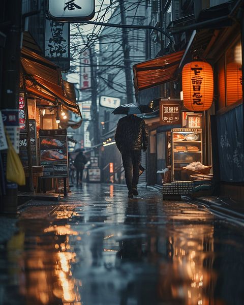Regen in der Stadt von fernlichtsicht