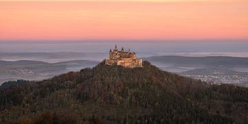Castle Hohenzollern in Baden-Württemberg in southern Germany at a beautiful sunrise by Marga Vroom