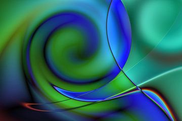 Linien blaue Hoffnung von Claudia Gründler