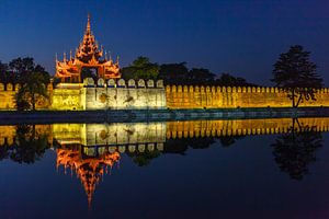 Der Königliche Palast von Mandalay in Myanmar