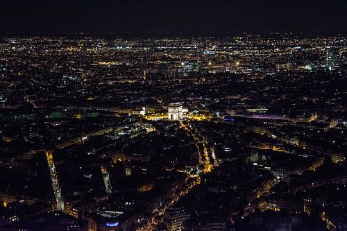 Arc the Triomphe - Eiffel tower at night
