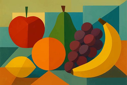Stilleven van fruit illustratie