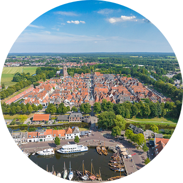 De oude stad Elburg van bovenaf gezien van Sjoerd van der Wal Fotografie