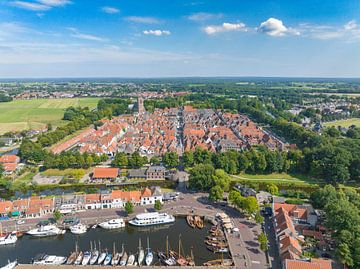 La vieille ville d'Elburg vue d'en haut sur Sjoerd van der Wal Photographie