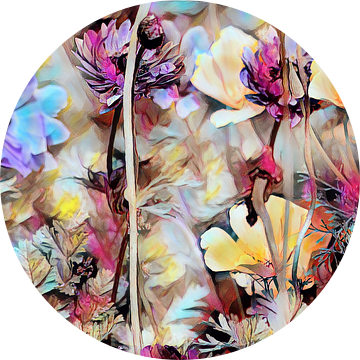 Kleurrijke bloemen in de weide van Patricia Piotrak