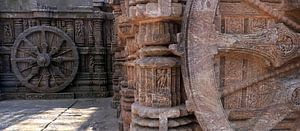 Sonnentempel-Skulptur in Odisha, Indien