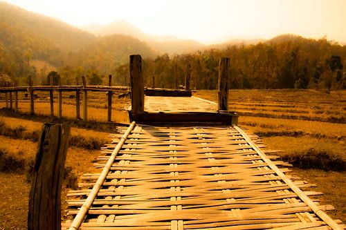 De bamboe bruggen van Pai, Thailand