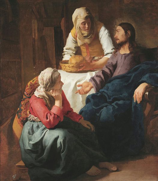 Christus im Haus von Martha und Maria, Johannes Vermeer von Meisterhafte Meister