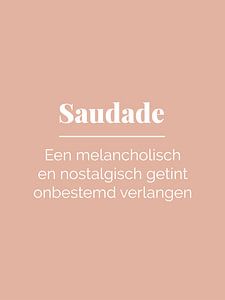 Saudade Typografischer Druck