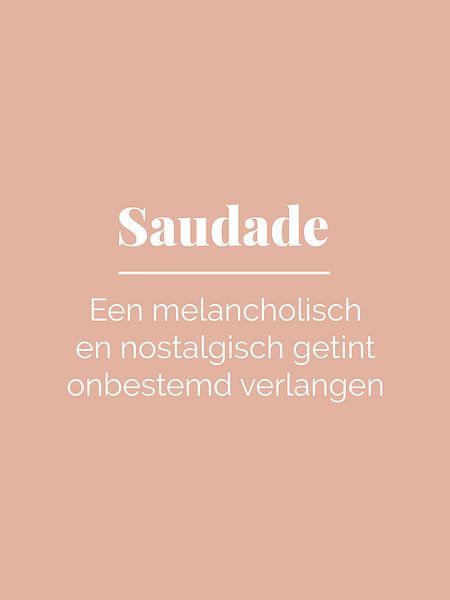 Impression typographique de la Saudade par MDRN HOME
