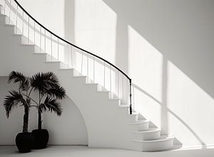Weiße Stufen der Eleganz