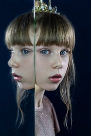 A girl with her reflection