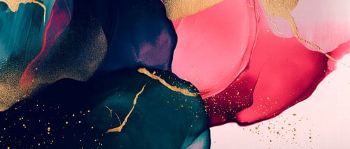 Aquarelpatroon in levendige kleuren