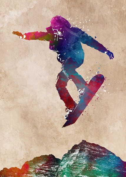 snowboard sport kunst #snowboard von JBJart Justyna Jaszke