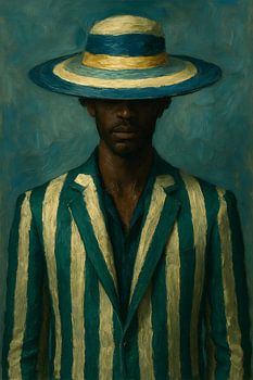 Vintage Portrait Grüner Mann