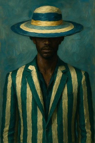 Vintage Portrait Grüner Mann