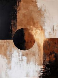 Japandi Half Moon in warm brown tones