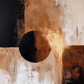 Japandi Half Moon in warm brown tones by Lauren Wilde