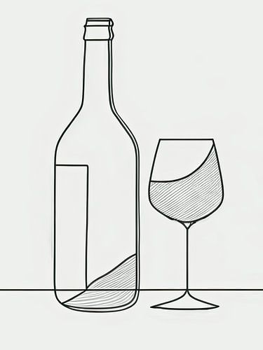 Wine and Glass Simplicity