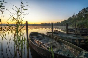 Boote am Teich von Maikel Brands