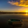 Bootje bij zonsondergang van peterheinspictures