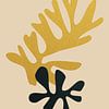 Modern organic abstract leaves by FRESH Fine Art