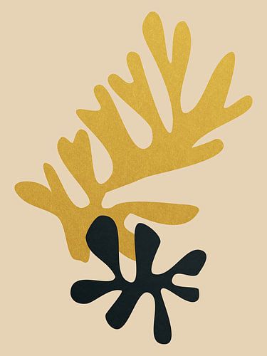 Modern organic abstract leaves