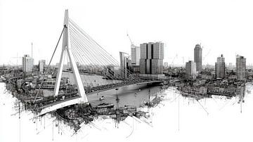 Erasmusbrug Rotterdam - Moderne architectuur van MArt