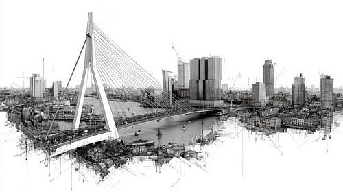 Erasmus Bridge Rotterdam - Modern architecture