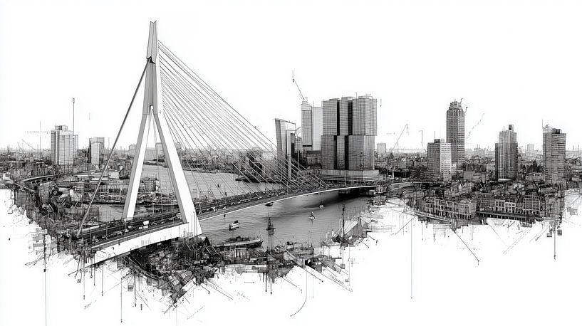 Pont Erasmus Rotterdam - Architecture moderne par MArt