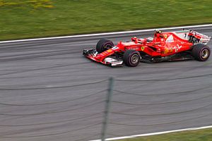 Kimi Räikkönen en action au Grand Prix d'Autriche 2017 sur Justin Suijk