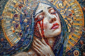 Mary bleeds tears by Egon Zitter