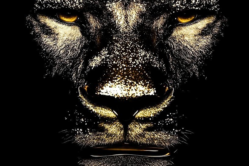 Leopard with gold accents by Art & Soul Creations