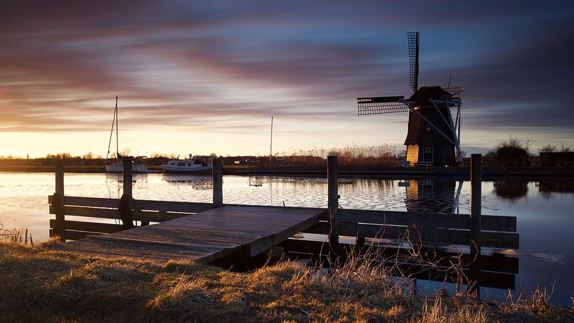Sunset at the Windmill, Heemstede, Holland by Gerhard Niezen Photography