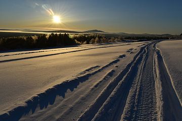 Un lever de soleil un matin froid de février sur Claude Laprise