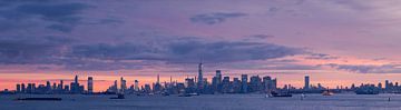 Panoramische skyline van New York City in de vroege ochtend van Robert Ruidl