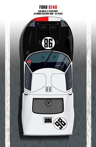 Ford GT40, Miles + Ruby, Daytona 1966