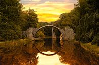 A view of the Rakotzbrücke bridge in Kromlauer Park by Andreas Völkel thumbnail
