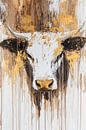 Abstract bull painting with gold by Imperial Art House thumbnail